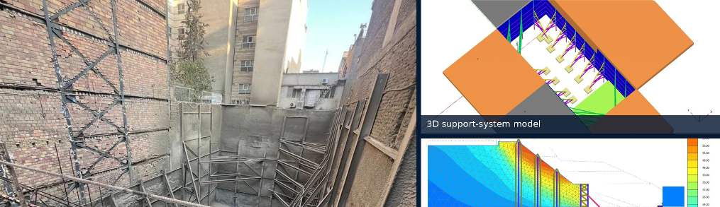 Constructed deep excavation support system